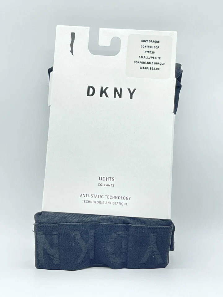DKNY Cozy Comfortable Opaque Control Top Tights, Black, Small/Petite,DYF020,1 CT - Image 1 of 2