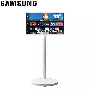 SAMSUNG Smooth Smart Monitor M5 M50D 27" Monitor + Moving Stand White - Picture 1 of 4