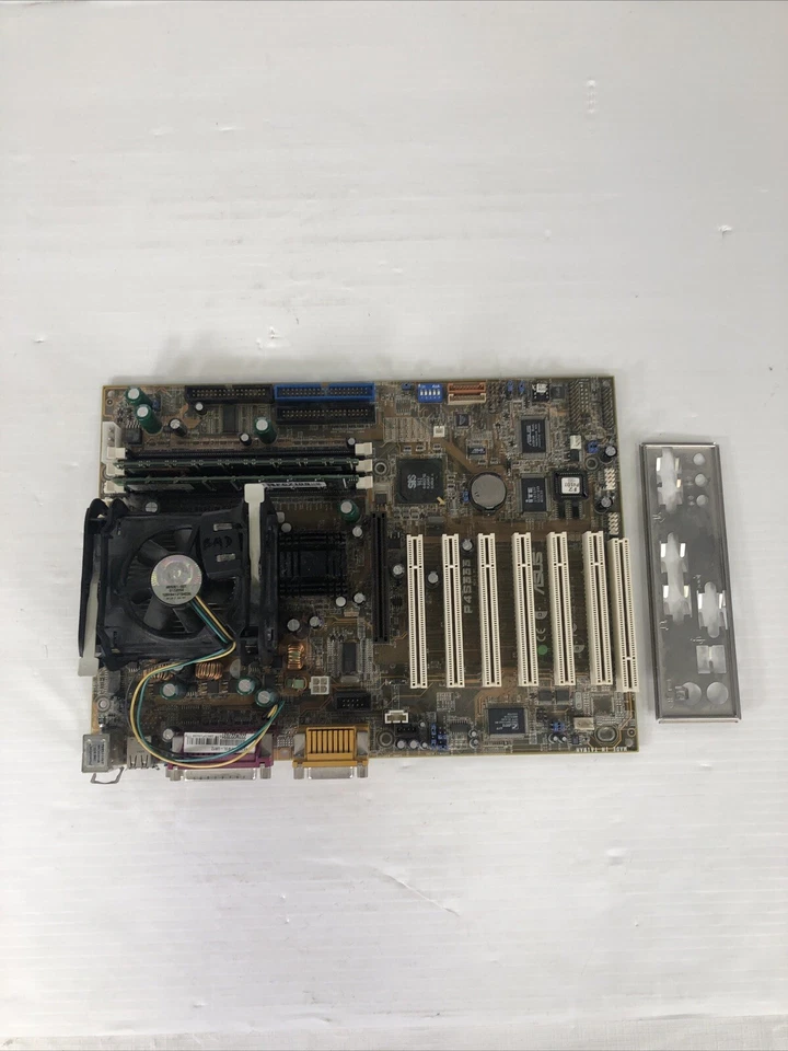 ASUS P4S333 ATX Socket 478 Motherboard W/ IO Shield | tested working - Image 1 of 4