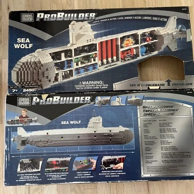 Mega Bloks Pro-Builder Set #9775 SEA WOLF SUBMARINE SHIP Light & Sound! - Image 1 of 4