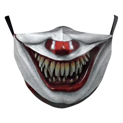 Adult Protective Facemak 3D Adjustable Washable Horror Movie Killer Face Masks - Image 1 of 4
