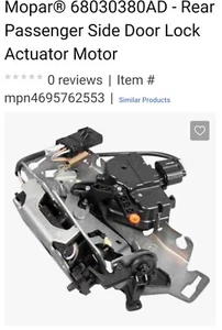2015-19 Dodge Grand Caravan Rear Sliding Door Latch/ Actuator 68030380ad - Picture 1 of 3