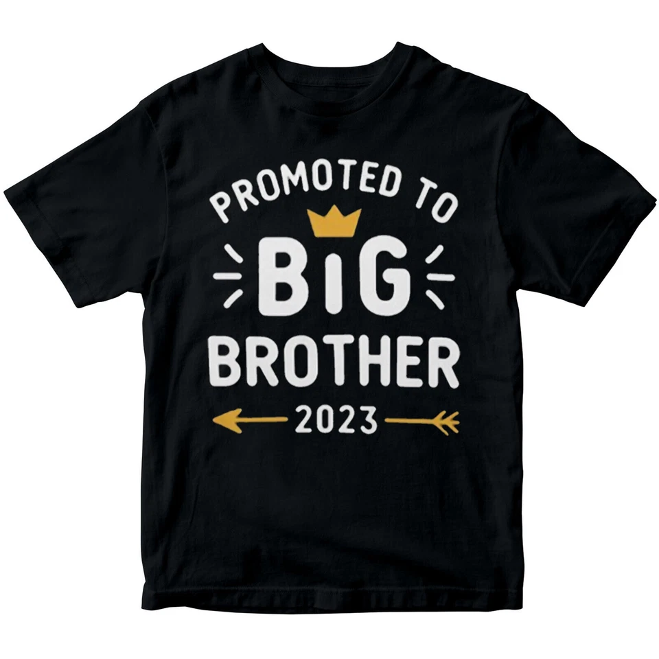 Personalised Promoted To Big Brother 2024 Boys Girls Kids T-Shirts #DNE 2T1A1 - Image 1 of 1