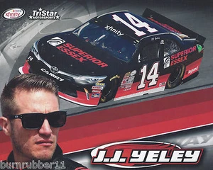 2017 JJ YELEY "SUPERIOR ESSEX" #14 NASCAR XFINITY SERIES POSTCARD - Picture 1 of 1