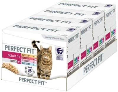 PERFECT FIT ADULT 1+ MIX KATZENFUTTER NASSFUTTER FISCH RIND UND HUHN 48x85g - Bild 1 von 4