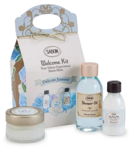 Neu Sabon DELICATE JASMINE Bath & Body Kit Duschöl + Peeling + Seidige Milch Set - Bild 1 von 1