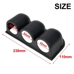 2\\ 52mm Car 3 Hole Triple Gauge Meter-Holder Cup Dash Pillar Mount Pod Panel - Picture 1 of 12