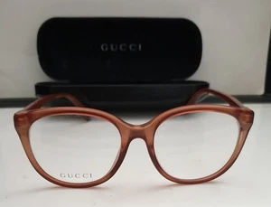 Gucci GG07910 002 Brown Oval Women 53mm.Eyeglasses - Picture 1 of 7