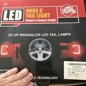 LED Huge C Tail Lights Jeep Wrangler 07-UP New in box  - Picture 1 of 3