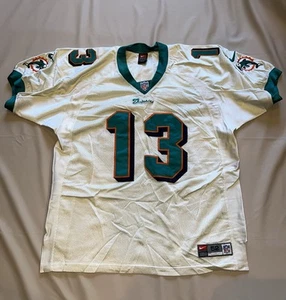 Authentic Nike NFL Dan Marino #13 Miami Dolphins White Jersey, Size 52 - Picture 1 of 8