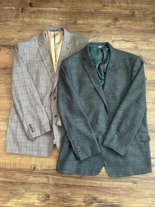 $ 2200 Herren Blazer Statement Confidence Wolle 48R Paket mit 2 Anzügen selten - Bild 1 von 24