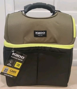 IGLOO Playmate Gripper 22 Can Cooler Bag - Cypress Olive Green Black - New - Picture 1 of 5