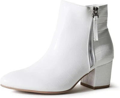 Botín al Tobillo J. Adams Zuma - Bota Cerrada Punta Tacón Bajo Bloque con Cremallera  Foto 1 de 4