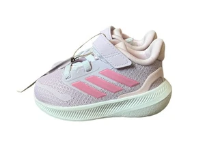 Scarpe sneakers Adidas Run Falcon 5 bambina rosa pastello e bianco taglia 5K nuove - Foto 1 di 7