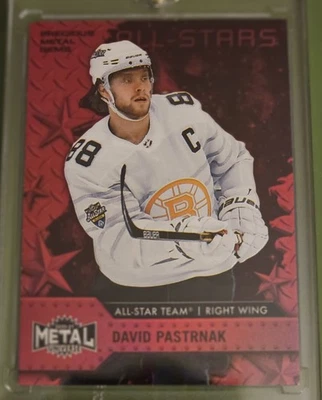 2020-21 Skybox Metal Universe - All-Stars David Pastrnak #200 RED PMG  /90 - Image 1 of 2