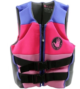 Body Glove Jugend Neopren PFD Schwimmweste und Weste, Mädchen, 55-88 lbs lila/pink - Bild 1 von 5