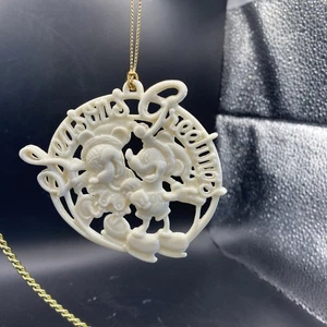 Mickey Minnie Mouse Christbaumschmuck Weihnachtszeit Grüße Eislaufen - Bild 1 von 3