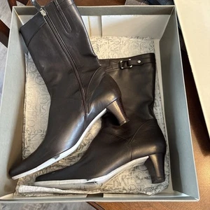 Cole Haan Women's NEVE. SHORT BOOT, DK CHOC NAPPA, Size 8, D17639 - Picture 1 of 7