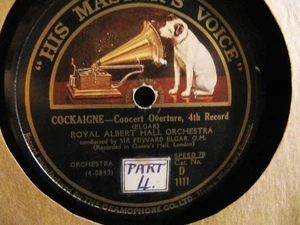 1926 Edward ELGAR conducts COCKAIGNE OVERTURE Royal Albert Hall Orch HMV D1110/1 - Picture 1 of 2
