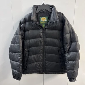 Cabelas 650 Puffer Mens Small Black Premier Northern Goose Down Outdoors Hiking - Picture 1 of 11