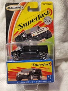 Matchbox Superfast (2014) Hummer H2 SUV Concept Black Toy Car #43 1 of 15000 - Picture 1 of 1