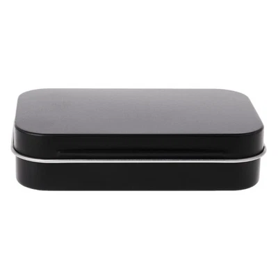 Storage Box Small Jewelry Candy Coin for Key Organizer Tin Flip Black Gifts Seal - Image 1 of 4