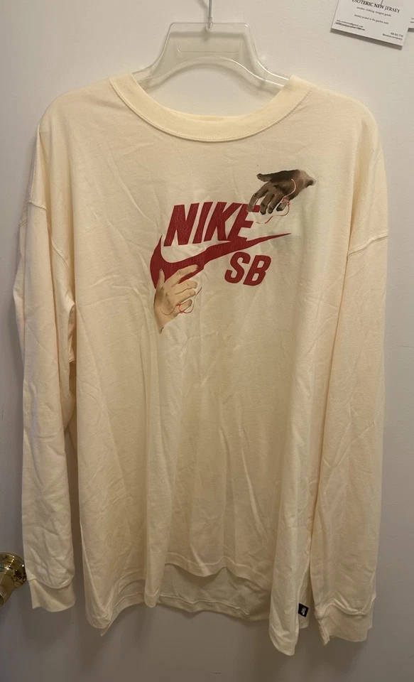 Nike Sportswear Worldwide Swoosh Long Sleeve Shirt White Size Small DX1061-121