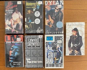 Rock Music Videos VHS Tape Collection of 7 XLNT Condition Below for Titles - Picture 1 of 4