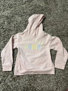 Toddler Girls PUMA Pink Pastel Hooded Sweatshirt Sz XS 5/6 - Picture 1 of 7