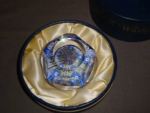 1970's Boxed Whitefriars Glass Millefiori Cane Paperweight Full Lead Crystal #8 - Picture 1 of 8