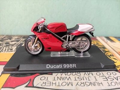Modellino Moto Ducati 998 R in Scala 1:24 con Teca in Plexiglass - Immagine 1 di 2