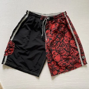 Vintage Ocean Pacific OP Swim Trunks Shorts Mens XL Rare Skull Floral Y2K - Picture 1 of 12