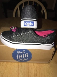 Girls Brand New Black Double Dutch Black Keds Size 11.5M With Box - Picture 1 of 12