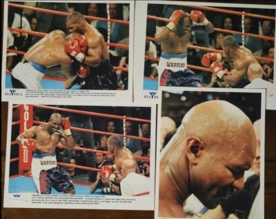 Muy Raro, Mike Tyson Mordedura Holyfield Oreja, 4 Diferentes Fotos Originales de Prensa 1997 Foto 1 de 4