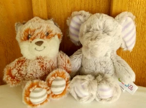 Ebba Aurora Baby Kuscheltier Elefant und Fuchs 7 Zoll weiche liebevolle Plüsch Rassel 2021 - Bild 1 von 4