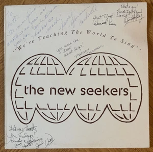 New Seekers "We're Teaching The World To Sing" LP Tralen NS1001 Signed EX/VG+ - Picture 1 of 5