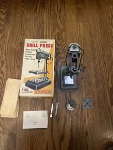 Vintage Rosko Battery Powered Mini Drill Press Toy Cuts Balsa Wood - Picture 1 of 7