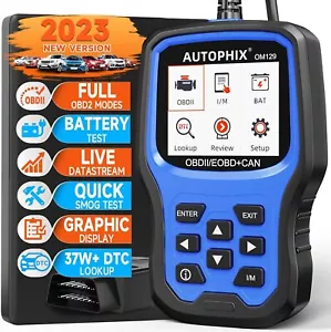 AUTOPHIX OM129 Car OBD2 Scanner Code Reader Battery Test Engine Diagnostic Tool - Picture 1 of 15