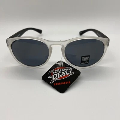 Óculos de sol retrô feminino Pugs redondo fosco cinza claro colorido estilo UV400 #701 - Imagem 1 de 4