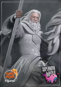 Gandalf il Bianco - Signore dell'Anello - Opzione Completamente Dipinta - 14k Abs come Resina - Foto 1 di 7