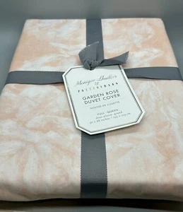 NEW Pottery Barn Monique Lhuillier Garden Rose Duvet Cover Full/Queen Blush FLAW - Picture 1 of 10