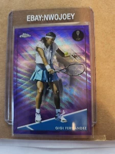 GIGI FERNANDEZ 2021 TOPPS CHROME TENNIS #24 PURPLE WAVE REFRACTOR /199 RARE - Picture 1 of 2