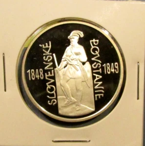 R 1998 Slovakia 200 Korun Slovak Revolt Silver Proof Coin - POP Only 1,500 PP - Picture 1 of 2