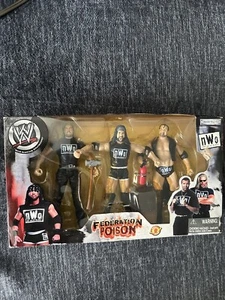 2002 Jakks WWF Federation Poison NWO Kevin Nash, Scott Hall X-Pac 3-pack Figures - Picture 1 of 10