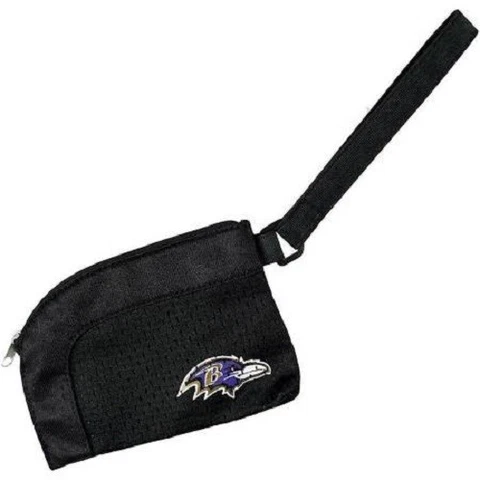 Baltimore Ravens Stadium Wristlet Jersey Purse Handbag - BLACK Cover