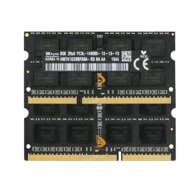 SK Hynix 2x 8GB 2RX8 DDR3L 1866MHz PC3L-14900S 204PIN SODIMM  Laptop Memory RAM - Image 1 of 4