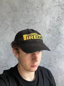 Gorra de béisbol Pirelli para hombre talla 58 cm negra con logotipo bordado Y2K 100 % algodón - Imagen 1 de 18