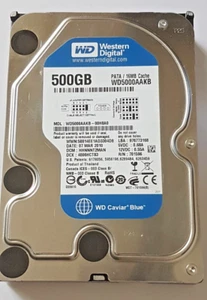 500 GB Ide Western Digital WD5000AAKB-00H8A0 P-Ata 7200rpm 16MB 3.5 " Hard Drive - Picture 1 of 1