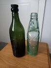 Dee mineral water Co. Vintage Glass Bottle & Laycock Marble bottle, Chester