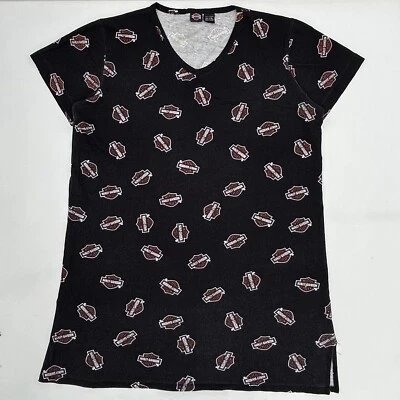 Vintage Harley Davidson Motorcycles Black T Shirt Dress Women’s L/XL Licensed - Image 1 of 4